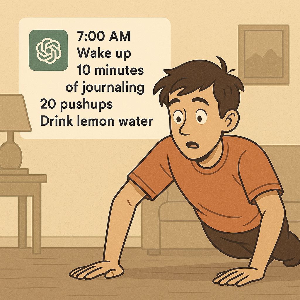 AI chatbot helping organize day in a fun way